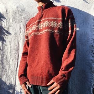 Columbia Wool Sweatshirt with Tribal Patterns